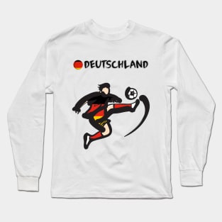 Dynamic Germany Soccer Player Pose V1-3 Long Sleeve T-Shirt